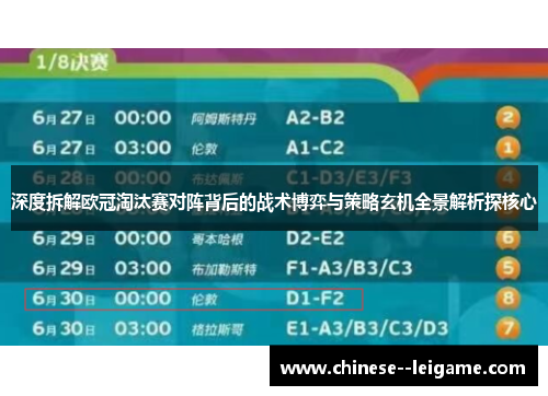 深度拆解欧冠淘汰赛对阵背后的战术博弈与策略玄机全景解析探核心 深度拆解欧冠淘汰赛对阵背后的战术博弈与策略玄机全景解析探核心